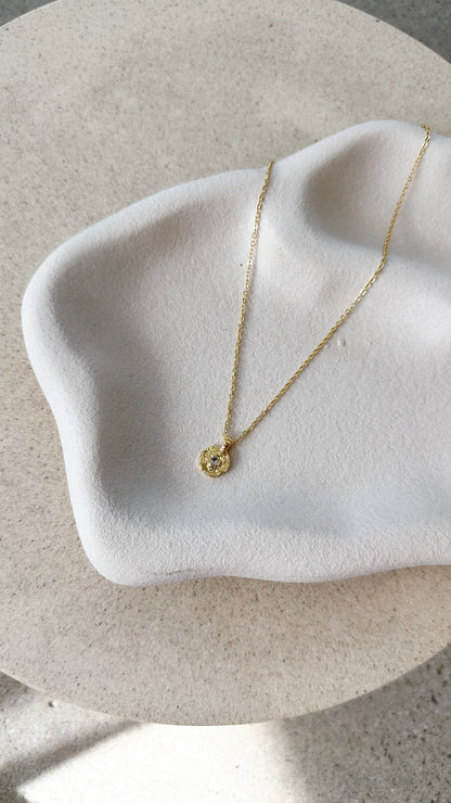 March Birthstone Necklace Aquamarine