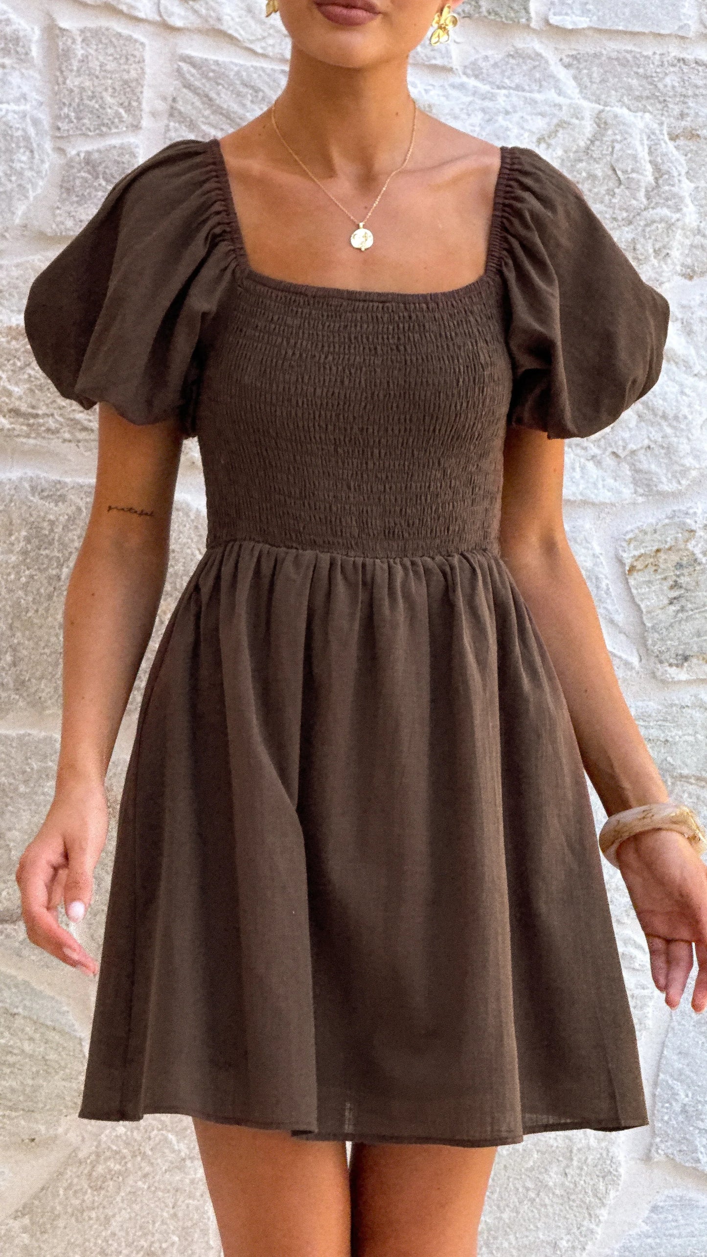 Marissa Mini Dress Brown