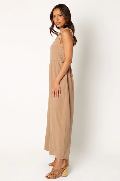 Ayla Linen Jumpsuit Mocha