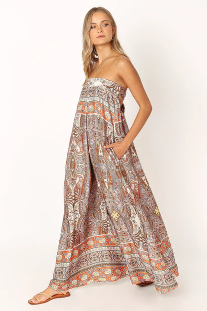 Sarah Strapless Jumpsuit Multi
