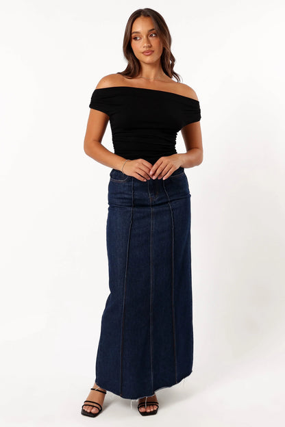 Lanna Off Shoulder Top Black