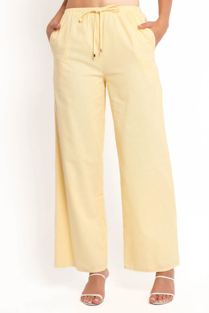 Ember Cotton Pants Butter Yellow