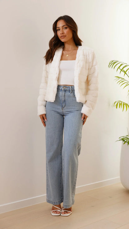 Tully Crop Jacket White