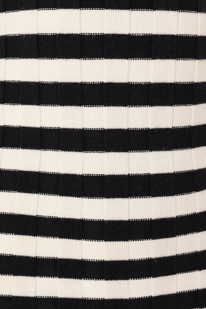 Ledger Midi Dress Navy Stripe