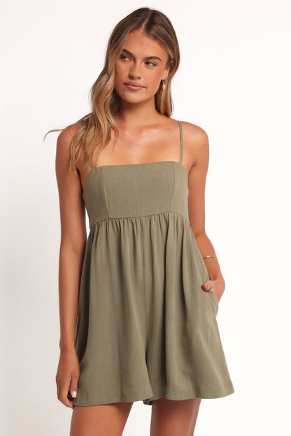 Quinley Romper Olive