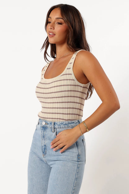 Milla Knit Top Cream Mocha