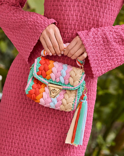 Resort Only Braided Top Handle Bag
