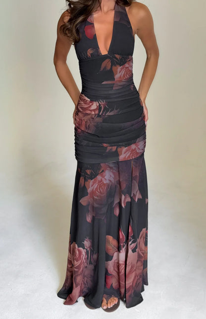 Cherish The Thought Maxi Dress Midnight Silk