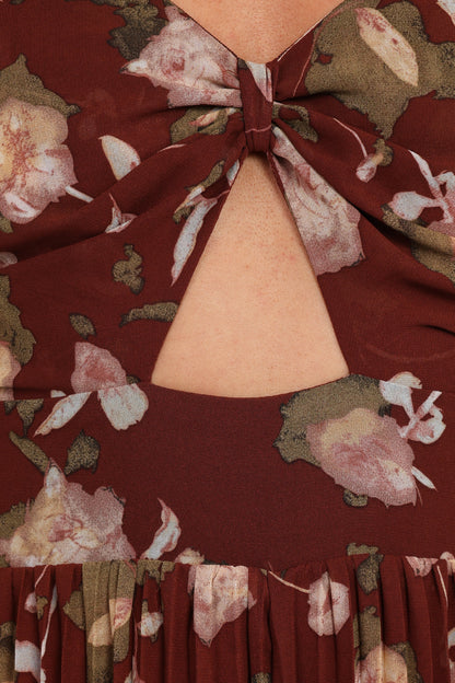 Alice Wide Leg Jumpsuit Brown Floral