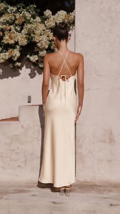 Chiara Maxi Dress Soft Gold