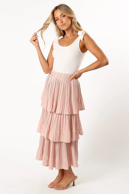 Rylan Maxi Skirt Champagne Pink