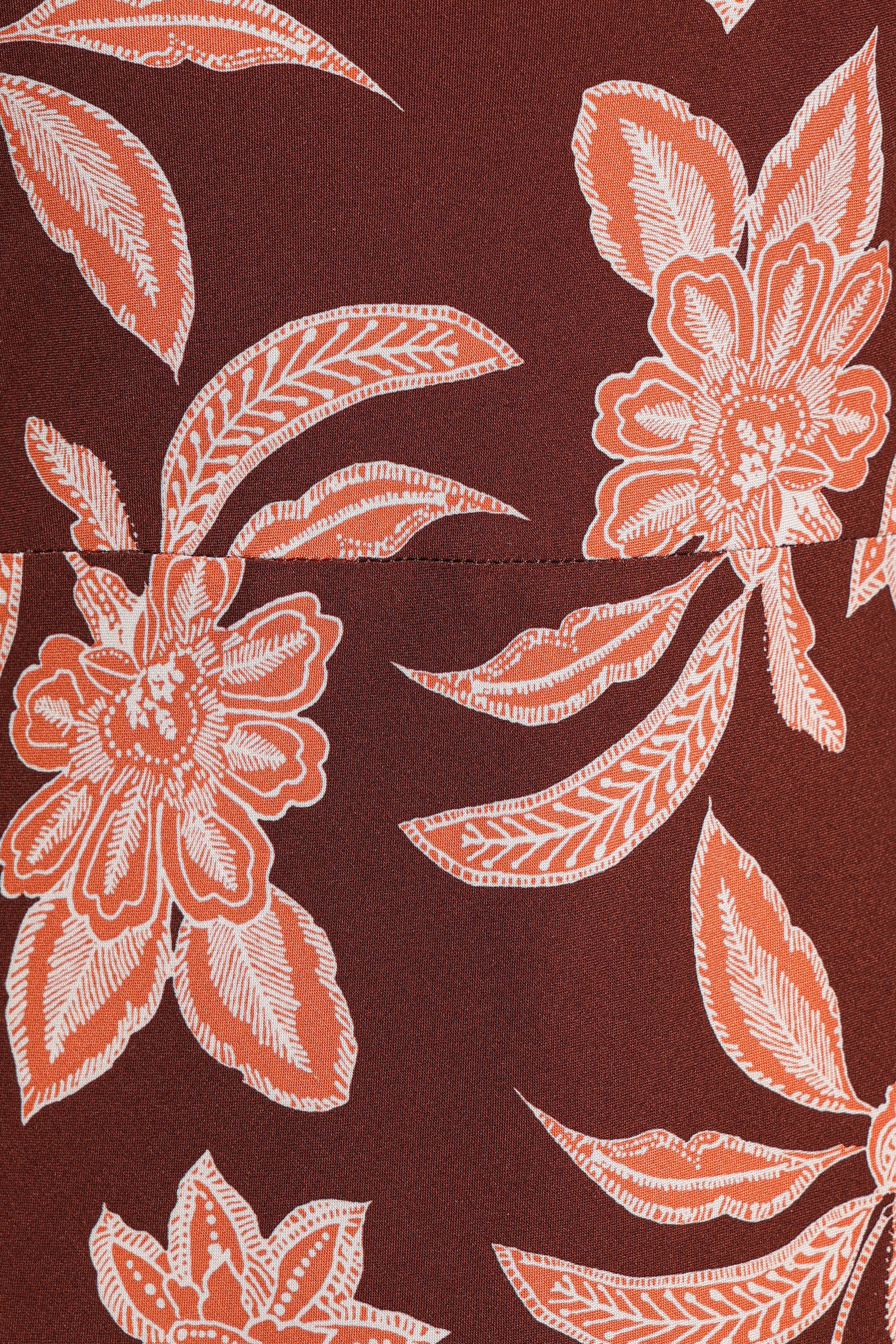 Wheeler Midi Dress Orange Floral