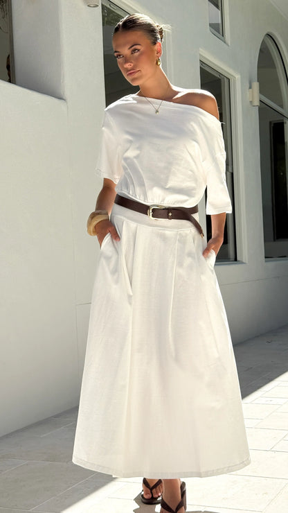 Aleski Maxi Dress White