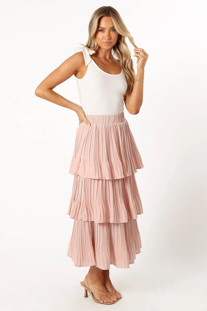 Rylan Maxi Skirt Champagne Pink