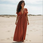 Boho Casual Summer Beach Cover Up Dress