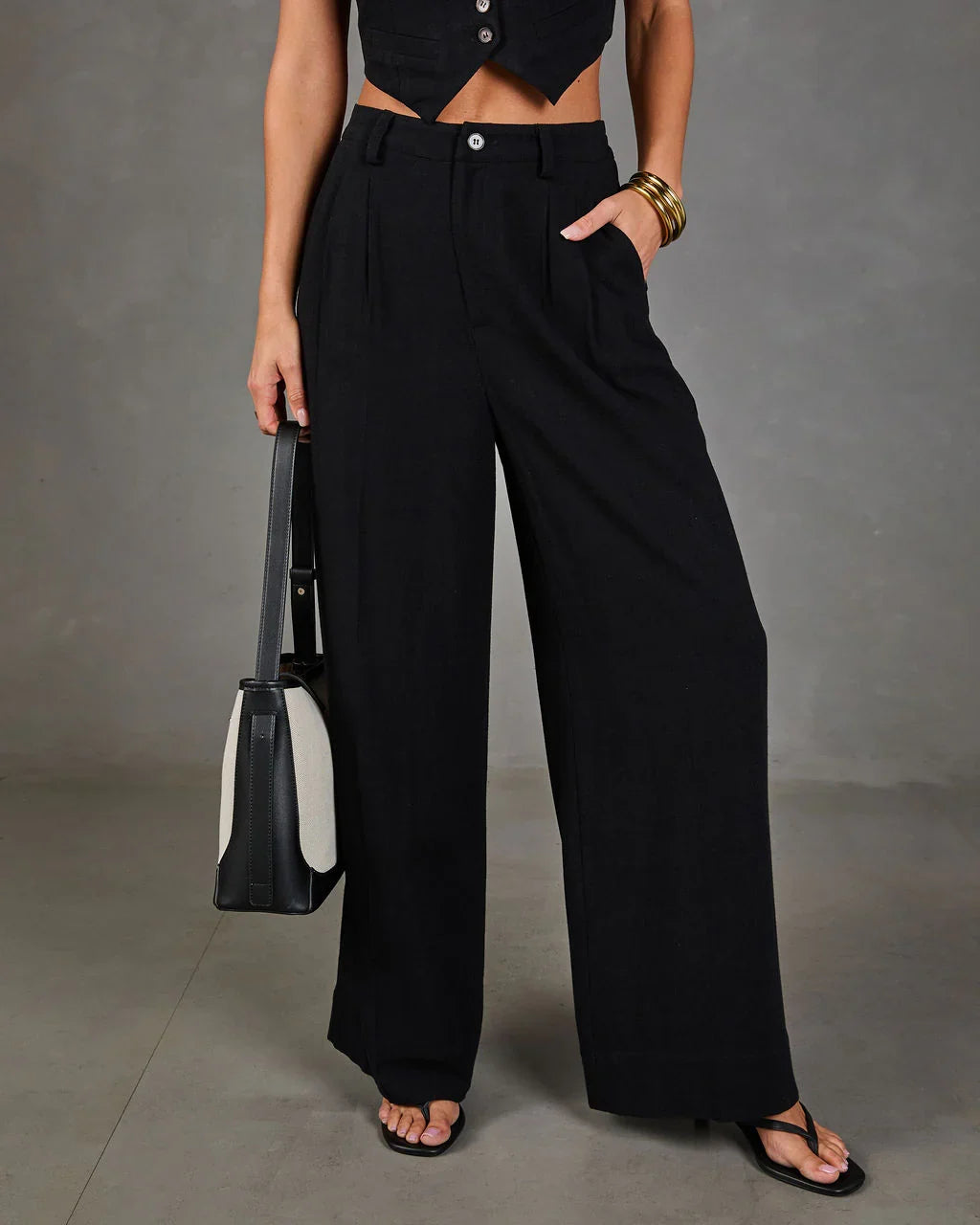 Leva Pocketed Wide Leg Pants