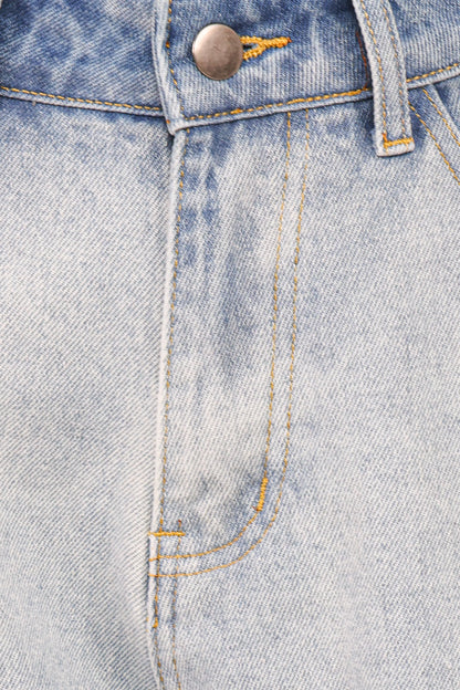 Yuri Wide Leg Jeans Two Tone Blue