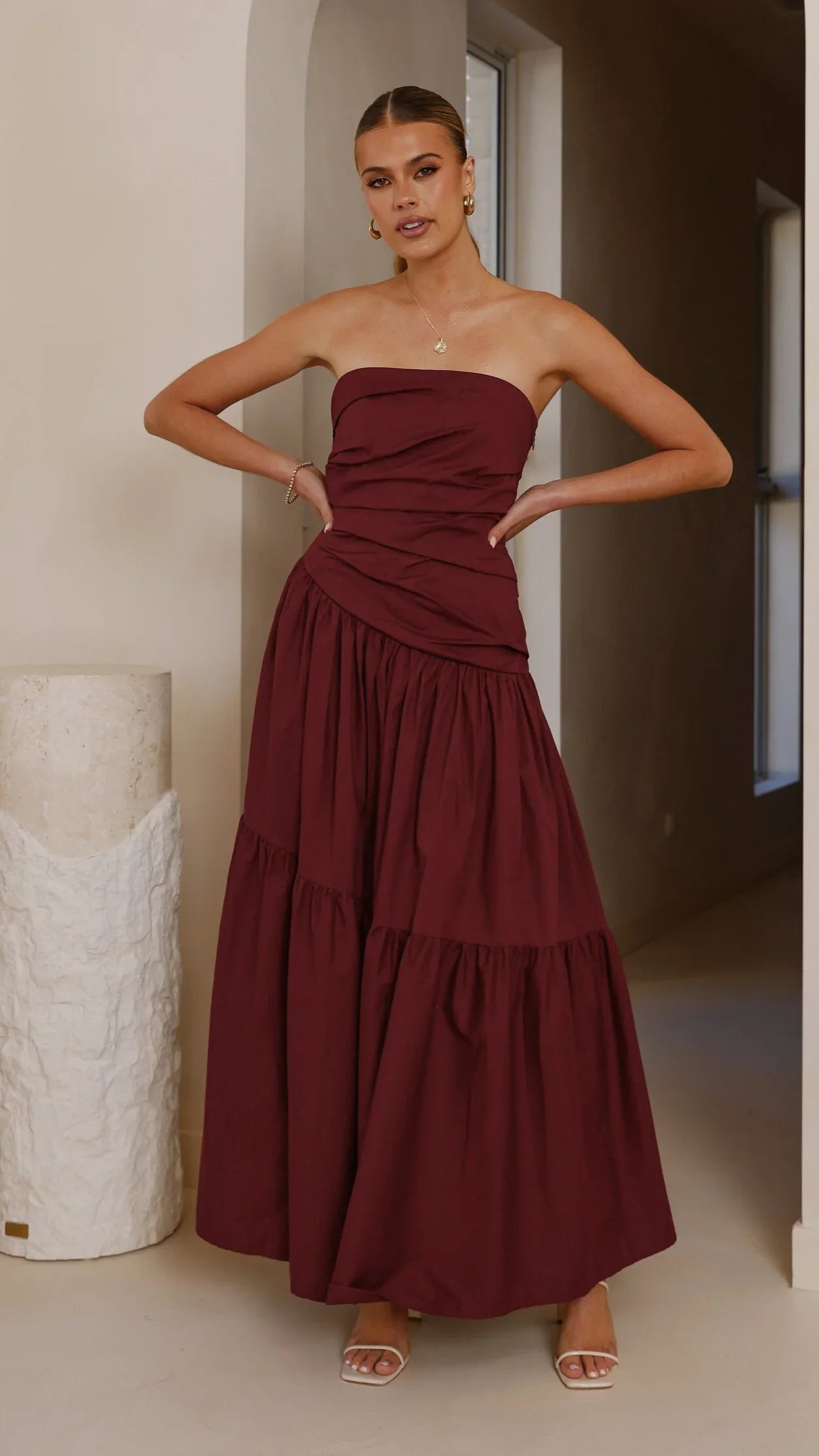Lola Maxi Dress Burgundy