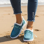 Slip On Fur Canvas Shoes