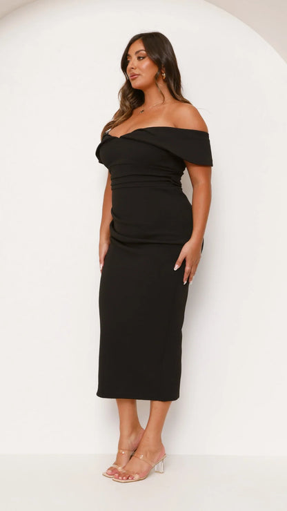 Holly Midi Dress Black