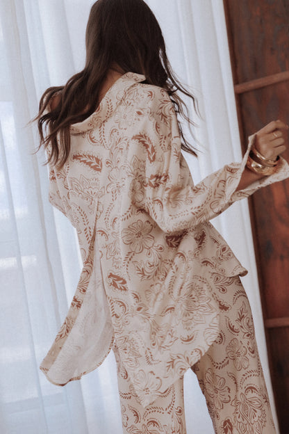 Rosalie Shirt Brown Paisley