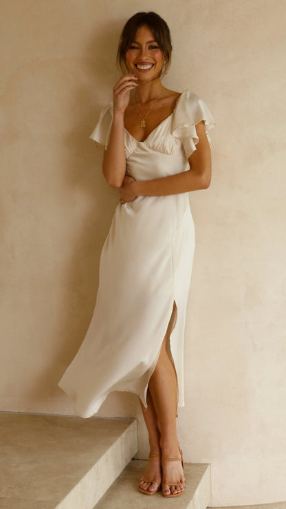 Louisa Midi Dress Ivory