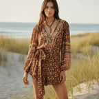Boho Floral Mini Romper