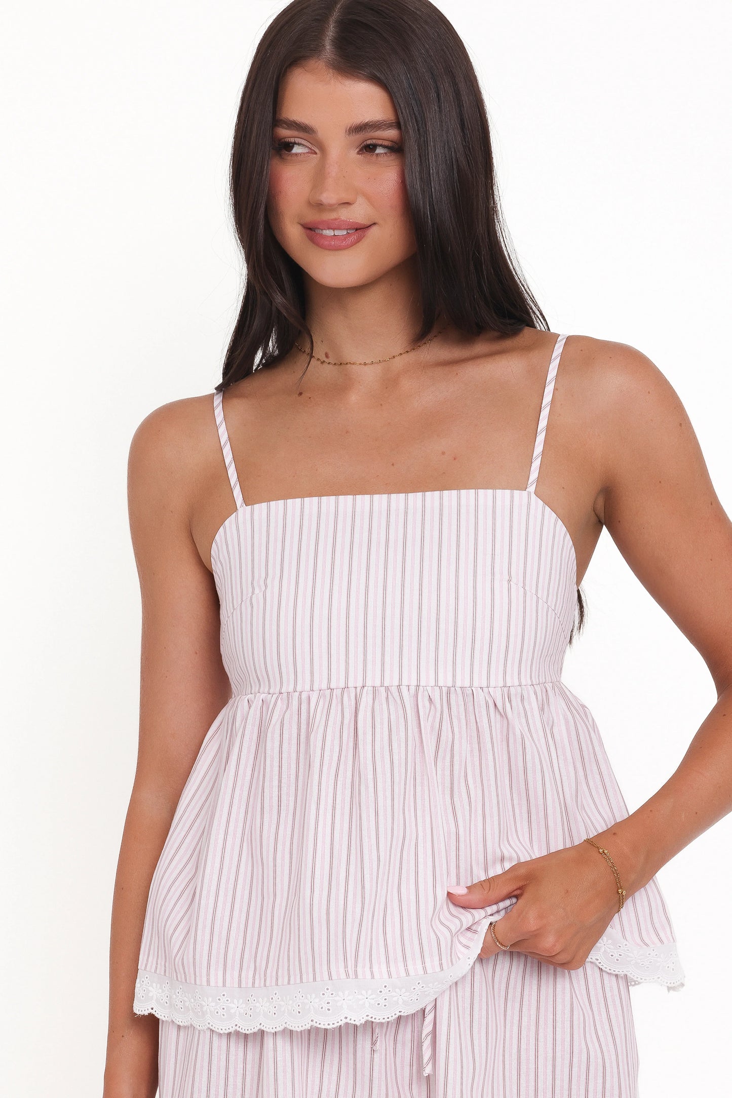 Bridie Short Set Pink Stripe