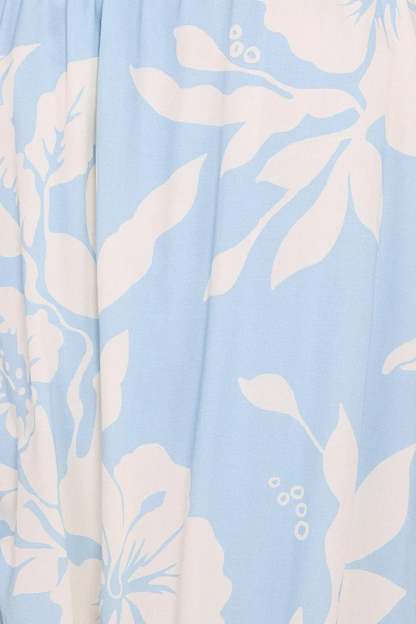 Miffy One Shoulder Romper Blue Hibiscus