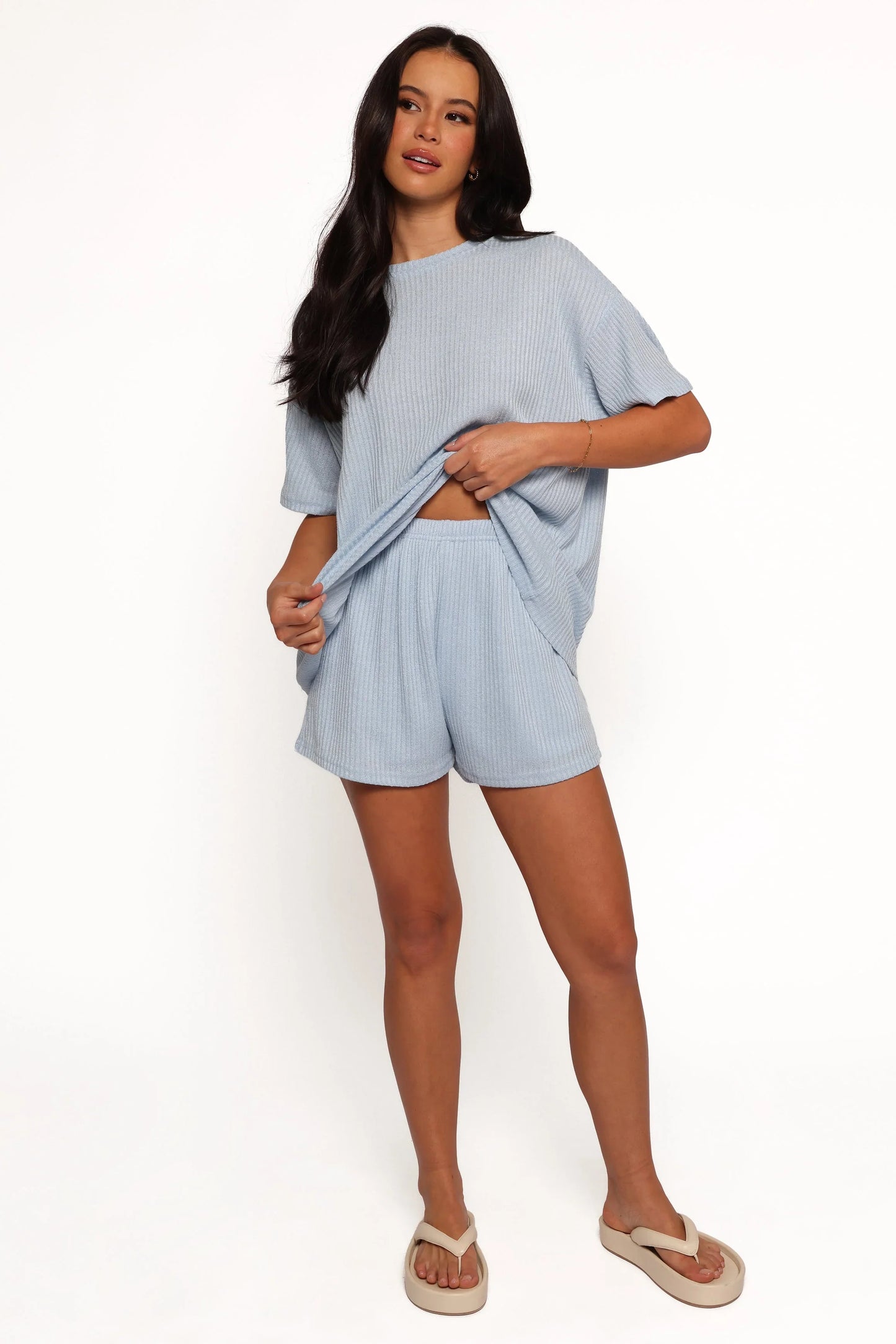 Granger Knit Short Set Blue