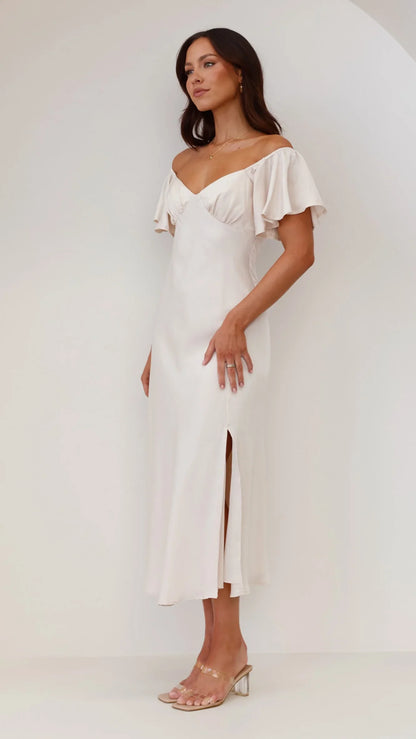 Louisa Midi Dress Ivory