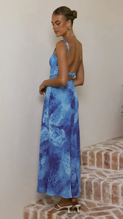 Margo Midi Dress Ocean Blue