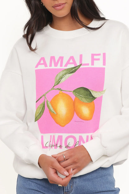 Amalfi Graphic Sweatshirt White
