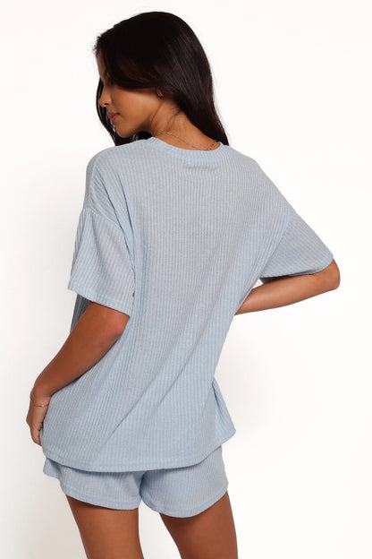Granger Knit Short Set Blue