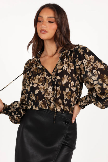 Daphne Top Midnight Taupe