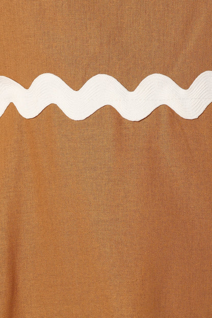 Yana Maxi Dress Tan White