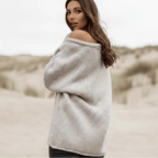 Off Shoulder Boho Knit Sweater