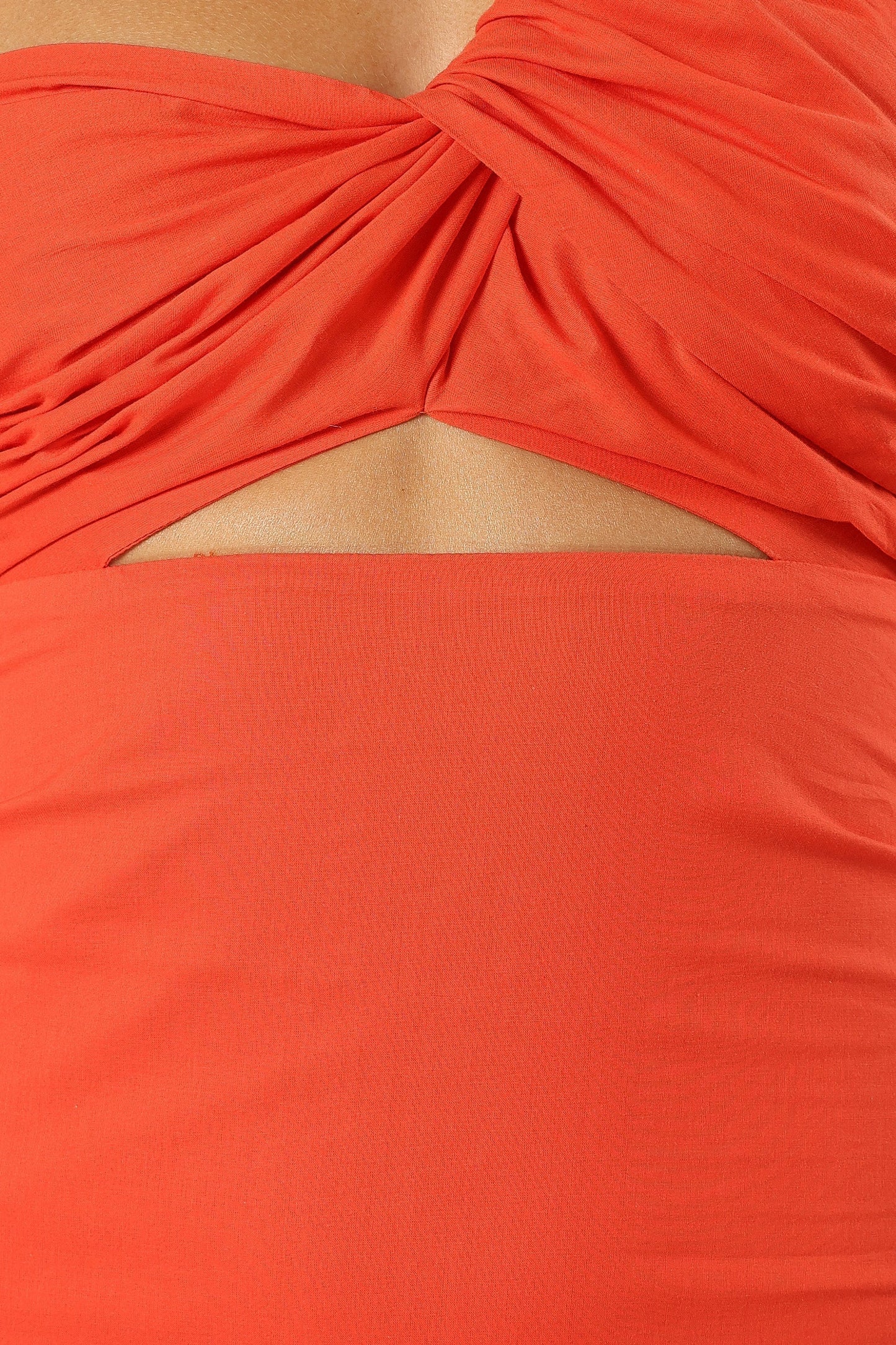 Luna One Shoulder Maxi Dress Tangerine
