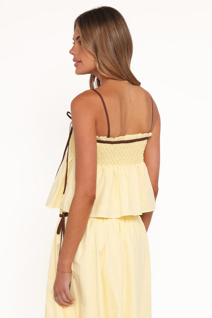 Mireille Baby Doll Top Lemon