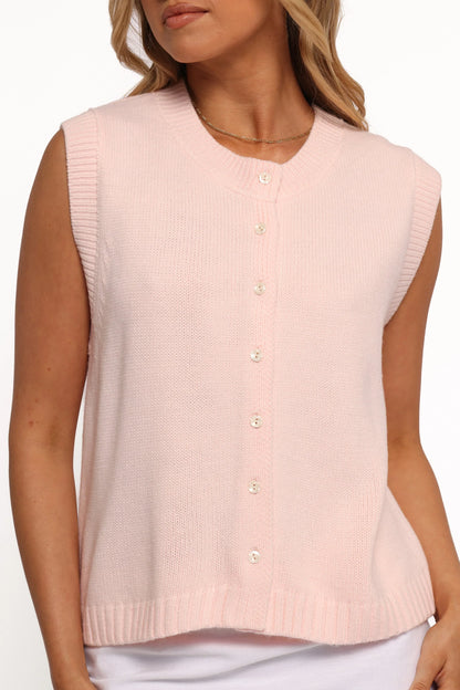 Weston Knit Vest Pink