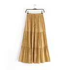 Leopard Print Boho Maxi Skirt