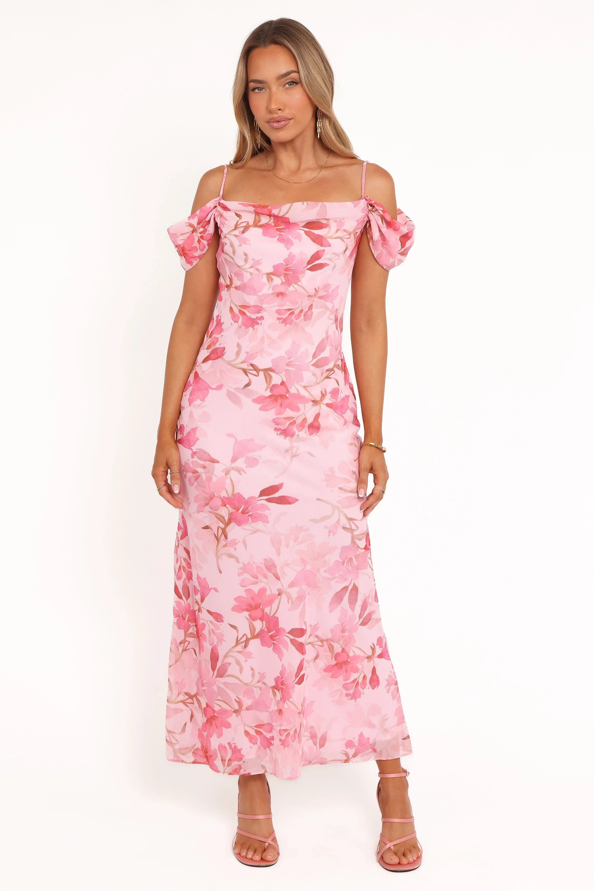Esther Midi Dress Pink Floral