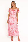 Esther Midi Dress Pink Floral