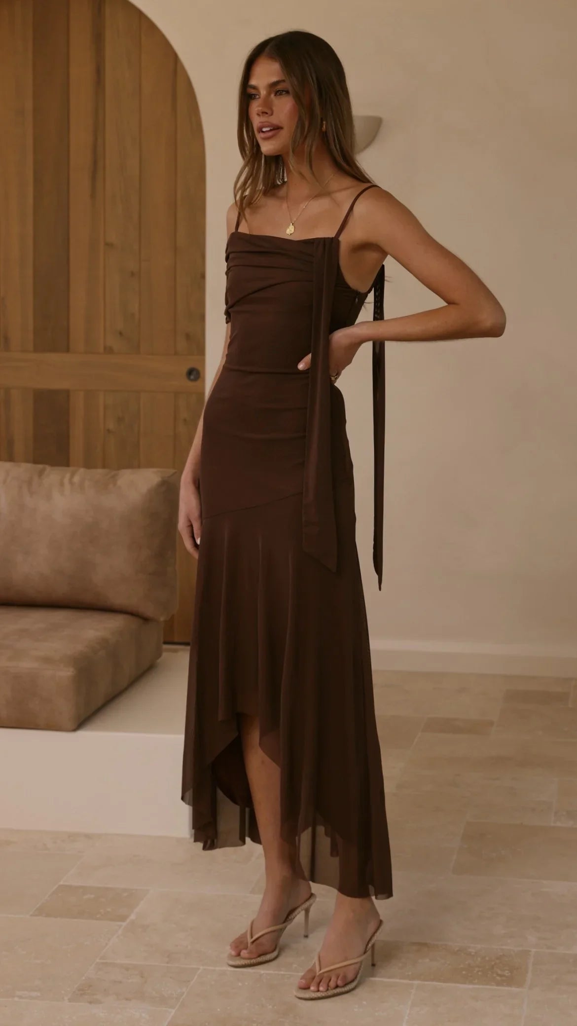 Lucy Maxi Dress Brown