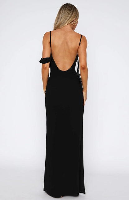 Love Blossoms Maxi Dress Black