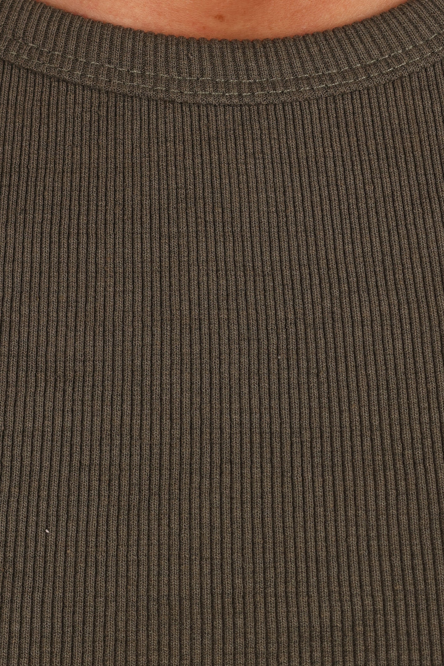 Ari Ribbed Tank Top Olive