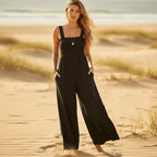Boho Sleeveless Loose Wide Leg Romper Jumpsuit