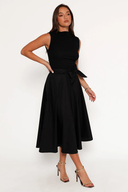 Alessandra Midi Skirt Black