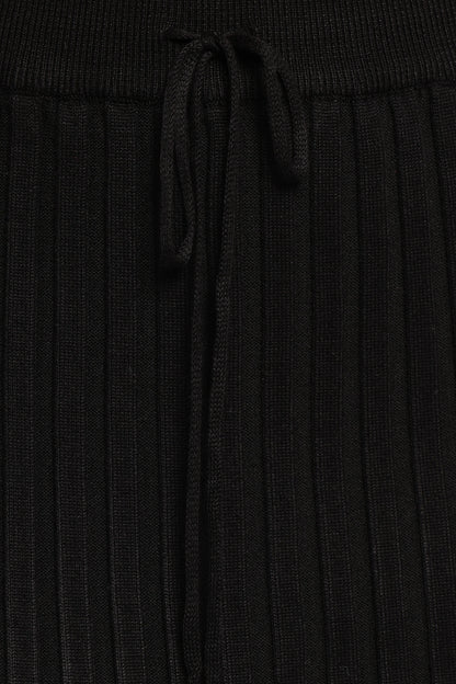 Richelle Ribbed Knit Skirt Set Black