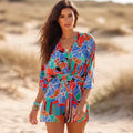 Boho Floral Print Romper